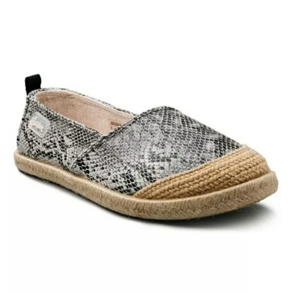 Sugar Shoes - Sugar Evermore Slip-on Espadrille Flats Snake -7.5